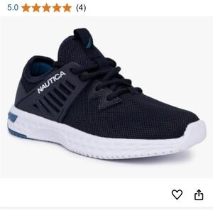 Kids Nautica Navy blue Sneakers with Breathable Mesh and Cushioned Heel